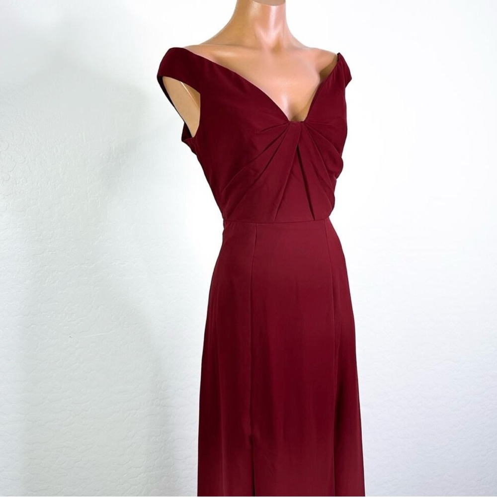 Social Bridesmaids Burgundy Dress
